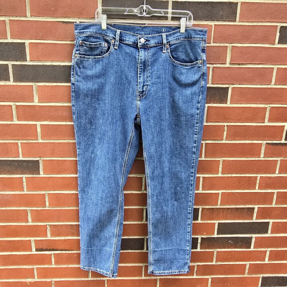 Levi's Blue Athletic Regular Fit Cotton Denim Jeans Mid Rise Pockets 541 Series
